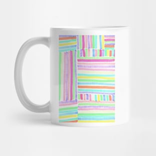 Neon Pastel Stripes Mug